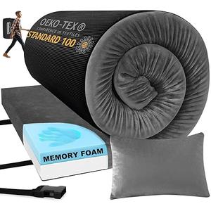 Aodisman Sleeping Pad,3-inch Thick Memory Foam Camping Mattress,Portable Roll-Up Mat for Car/Tent/Floor/Cot/Travel,Comfortable Pad for Guests Sleepover