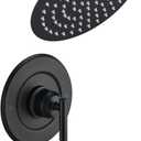 Replacement for Moen Shower Faucet Trim Kit, 8" High Pressure Rain Showerhead, Shower Handle& Tub Spout, (Valve& Cartridge Not Included), Matte Black