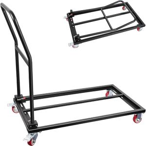 Folding Chair Dolly Hold Up to 1500LBS, Thickened Heavy-Duty Steel L-Shaped Cart, Used at Party Events and Rental Furniture Events to Store and Transport Plastic, Wood and Resin Chairs Black