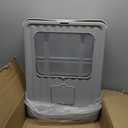 Covered Enclosed Stainless Steel Cat Litter Box,Top Lid with Door(Dog Proof Cat Litter Box),Includes Litter Scoop, Odorless Design, Large Capacity Suitable for Kitten,Medium Cats