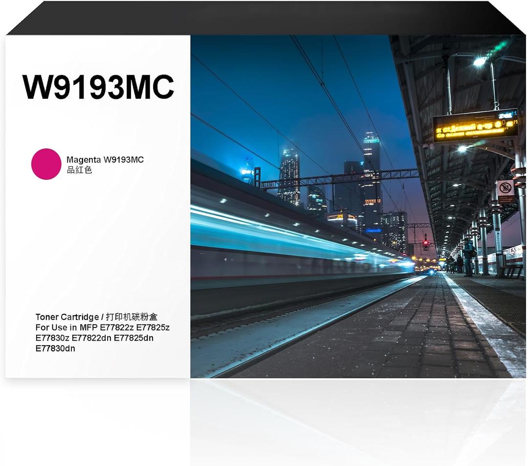 W9193MC W9043MC High Yield Toner Cartridge 1‑Pack Compatible with HP MFP E77822dn E77825dn E77830dn Printers (Magenta)