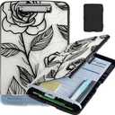 Cute Pattern Design Clipboard with Storage - Lightweight Letter/A4 Size Clipboard, Ideal for Teachers, Nurses, Office Women, and Students - 9.5 x 14.2 Inch (Rose)