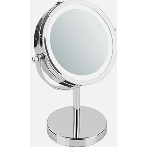 Lighted Free Standing Vanity Makeup Mirror for Bathroom Countertop, Chrome