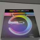 Smart LED Table Lamp, 4-in-1 Wireless Charger, Night Light, Alarm Clock, and Bluetooth Speaker with App Control for Bedroom, Office, and Home Decor (White)