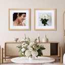 VNVNK 23x23 Frame Natural Wood Color, Perfect for 23x23 Inch Picture without Mat or 19x19 Inch Picture with Mat, Home Wall Decor Picture Frame-1 PCS