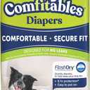 Hartz Comfitables Disposable Dog Diapers, Size Large 26 Count, Comfortable & Secure Fit, Easy to Put On, Super Absorbent Male and Female Diaper, Lar
