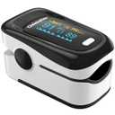 Fingertip Pulse Oximeter with Fast & High-precision SpO2 Measurement, Blood Oxygen Saturation & Pulse Rate Monitoring, OLED Screen with Large Fonts (Black & White)