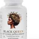 TODICAMP Melanin-Rich Physiology Colon Cleanse & Bloating Relief for Women, Gut Cleanse Detox for Women, Zeolite Detox Fiber Supplement for Women, Activated Charcoal Capsules Psyllium Husk & Chlorella (EXP 07/01/27)