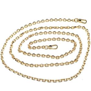 HAHIYO Mini Pochette Purse Chain Strap Thin Wide 6mm for LV Length 59.1 inches Thick 2mm Shiny Gold for Shoulder Cross Body Sling Handbag Wallet Clutch Comfortable Flat Metal Strap (Pack of 1)