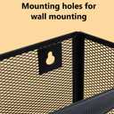 Kuntine.B Wall File Organizer Office Hanging Magazine Holder Wall File Organizer for Office Home (Black, 5 Tier)