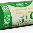 13 Gallon Compostable Trash Bags, 40 Bags Compost Bags for Countertop Bin, Camping Toilet Bags for Portable Toilet, BPI Certified and Meet The ASTM D6400 Standard