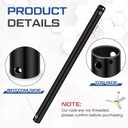 VIHOSE 24 Inch Ceiling Fan Downrod with Extension Cord 2 ft Black Downrod for Ceiling Fan 1 Inch Outside Diameter Not Threaded Suitable for a Wide Range of Fans