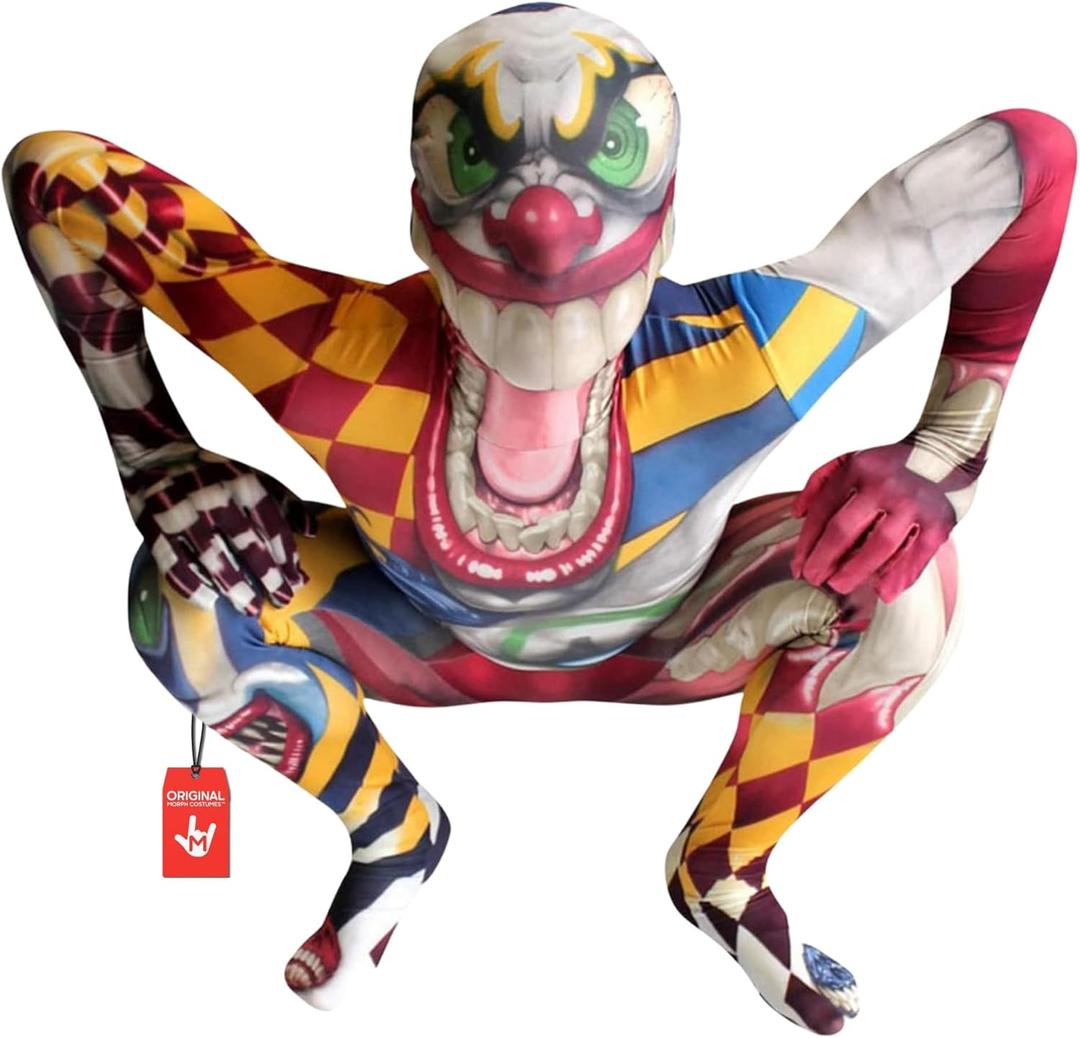 Morphsuits Clown Costume for Kids, Killer Clown Halloween Outfit for Boys, Fun Circus Dress-Up (Medium)