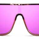 FEISEDY Sunglasses for Women Men, Fashion Mirrored Single Lens, Driving Beach Sunnies UV400 Shades B2996
