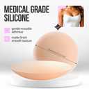 Go Nipless Pasties For Women - Reusable Silicone Nipple Covers, Breast Petals For Women, Nipple Pasties (Beige)