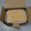 Butter Dish with Lid, Porcelain Keeper with Wood Lid Cover for Butter, Microwave Safe Easy Clean Butter Storage Container for Countertop and Refrigerator (Black 10oz)