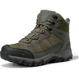 NORTIV 8 Men's Waterproof Hiking Boots Outdoor Mid Trekking Lightweight Mountaineering Shoes Paladin (10.5 Wide, Army Green)