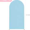 Asee'm 6.6FT Wedding Arch Cover Dusty Blue Fitted Spandex Cover 2-Sided Round Top Chiara Backdrop Stand Covers for Party Ceremony Birthday Banquet Decoration