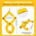 Pallet Puller,3T/6600 LBS Capacity Pallet Jack Puller,Heavy Duty Single Scissor Clamp for Forklift Chain,Pulling Pallets,6.7 Inch Jaw Opening