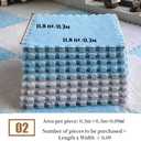 12 Pcs Plush Foam Interlocking Carpet Tiles,Soft Shaggy Fluffy Floor Area Rugs with Padding,Colorful Floor Protective Mats for Home Kids Room Playroom (Grey and Black, 11.8 x 11.8 x 0.39)