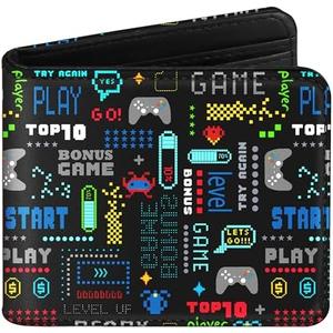 Bistup Boys Wallet Cute Leather Bifold Wallet Video Game for Teen Boys Cool Fun Credit Card Cash Id Holder Rfid Blocking Gamer Bi Fold Small Wallets With Coin Pocket Slim for Teens Youth Little Boy