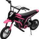 24V 350W Electric Dirt Bike for Kids  3-Speed Modes, 14.29MPH Max Speed, ASTM-Certified Safe Motorcycle with Shockproof Suspension, Best Gift for Boys & Girls (Pink 7)