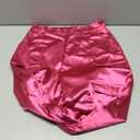 NRTHYE Women High Waisted Satin Cargo Pants Wide Leg Casual Pants Multi Pockets Straight Trousers (X-Large, 01 Rose)