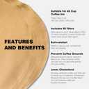 Percolator Coffee Filters - 50 Pcs Disposable Disc Coffee Paper Filter for Hamilton Beach 45 Cup Coffee Urn, Round Natural Paper Filters for Catering Home Party Office