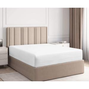 Saferay Green Premium Hotel Quality 800 Thread Count 100% Organic Cotton 1 Fitted Sheet Only, Soft Wrinkle Free Sheet Extra Deep Pockets Fits 12" to 16 Inch Mattress  Long  Staple (King, White)