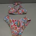Bikini Sets for Women Sexy Halter Triangle String Bikini Cheeky V Cut High Waisted Thong Swimsuits 2 Piece (S)