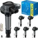 PHILTOP Ignition Coil Pack and Iridium Spark Plugs Fits for Mazda 2008-2014 CX-9, Ford 2007-2010 Edge, 2010-2012 Taurus 3.5L, 2010-2012 Flex 3.5L, Lincoln 2007-2010 MKX, 2007-2010 MKZ, 6PCS UF553