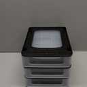 Amazon Basics Plastic Storage Containers with Secure Latching Lids, Stackable Organization Bins for Organizing, Clear/Grey, 5 Quart, Set of 10