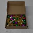 16 ft Colorful Christmas Ball Garland - Red, Green, Gold Tinsel Balls for Tree, Fireplace, Indoor/Outdoor Decor