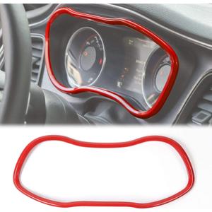 Voodonala for Challenger Dash Trim Dashboard Decoration Red Accessories for Dodge Challenger 2015 up (Red)