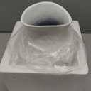 Modern Geometric White Ceramic Flower Vase, Contemporary Minimalist Design for Home Decor, Fresh Cut Wildflower Display (Large)