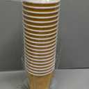 Clawsoff 120 Pack 12 oz Coffee Cups, Disposable Corrugated Insulated Ripple Wall Paper Coffee Cups 12oz for Hot or Cold Drinks Office Home Cafe Party Travel (Champagne)
