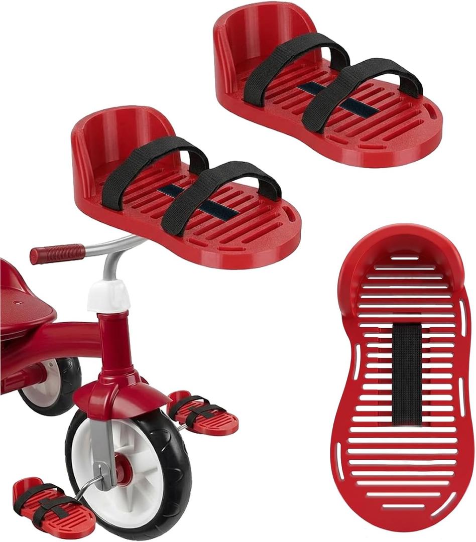 Adaptive Bike Pedal with Adjustable Straps, Tricycle Pedal Foot Support, Secure Foot Holder for Tricycles, Easy Install Anti-Slip Pedal Support for Safe Riding