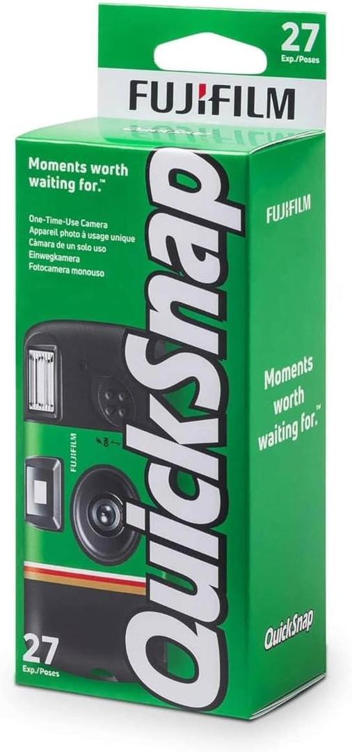 Fujifilm QuickSnap Flash 400 35mm Single-Use Disposable Camera with Flash, 27 Exposures, 5 Boxes