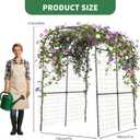 Tall Garden Arch Trellis for Climbing Plants, 83in Tall Metal Plant Support Trellis Archway for Climbing Plant Vegetables Cucumber, Outdoor Yard Lawn Garden Arch Tunnel Trellis, 83" H x 47" L x 71" W