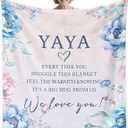 Yaya Gifts, Gifts for Yaya, Yaya Birthday Gifts, Yaya Blanket 60" x 50", Yaya Gifts for Grandma, Yaya Gifts from Grandkids, Yaya Gifts for Mother's Day, Yaya Gifts for Christmas