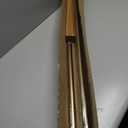 Warm Gold Bay Window Curtain Rods with Aluminum End Cap Finials and Brackets,Adjustable 36-72 Inch Center Rod for windows (24-68), 20-36 Inch Side Rods for windows (16-32),1 Inch Diameter