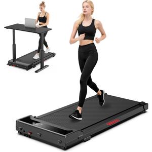 Walking Pad Treadmill for Home - Under Desk Walking and Running with Remote Control Portable Electric Machine Adjustable Slim Compact with 0.6-4.0MPH Modes Max up 265 Lbs for Home Office