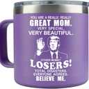 LEIOH Mothers Day Gifts for Mom from Daughter Son,Christmas Birthday Gifts Ideas for Moms,Gift for Mama,Wife,Mother,Thank You Gift for Mom Coffee Mug,14 Oz Stainless Steel Tumbler Cup