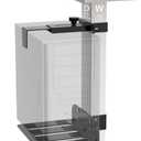 Under Desk PC Mount - No Drilling 40 lb Capacity, CPU Holder Under Desk, Adjustable Height and Width, Clamp-on Desk Leg PC Mount for Standing Desk (Fits 80mm×50mm Legs only), with Non-Slip Pads, Black