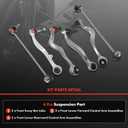 A-Premium 6Pcs Front Suspension Kit, Lower Forward & Rearward Control Arm, Sway Bar Link, Compatible with BMW E60 Series - 525i 2004-2010, 530i 2004-2007, 545i 2004-2005, 550i 2006-2010