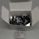 Maitys 48 Pcs 1" Small Casters Wheels Mini Rigid Non Swivel Fixed Castor Wheels with Metal Top Plate for Furniture, Small Appliances with Screws(Black)