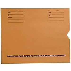 The File King Negative Preserver Envelope | 10- x 12- | Box of 500 | Made in the USA | Heavy Duty Preprinted X-Ray Jacket | Offset Thumb Cut | Ideal for Radiology Departments and Medical Offices