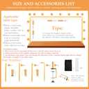 Over The Table Rod Stand with Clamps Adjustable 31"-110'' Length 31"-64" Height Gold Table Balloon Arch Stand with Storage Bag, Metal Decorating Rod Hanging