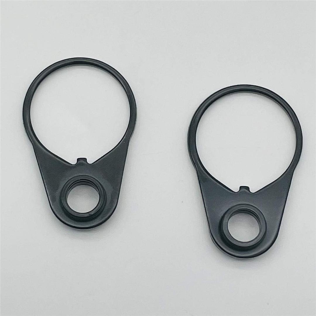 2pcs Two Point Sling Mounts Durable Heavy-Duty Sling Attachment Ring Black