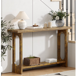 Tarnorci Console Table,Farmhouse Narrow Entryway Table with Storage,Sofa Tables Hallway Table for Living Room, Hallway, Entryway,Brindle